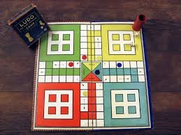 Ludo board game setup in lounge